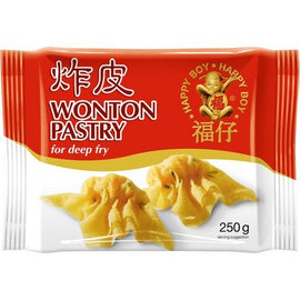 [FROZEN] HAPPY BOY Wonton Pastry for Deep Fry 250 GR